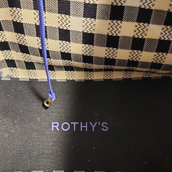 Rothy's Black and Cream Checkered Tote - Picture 2 of 6
